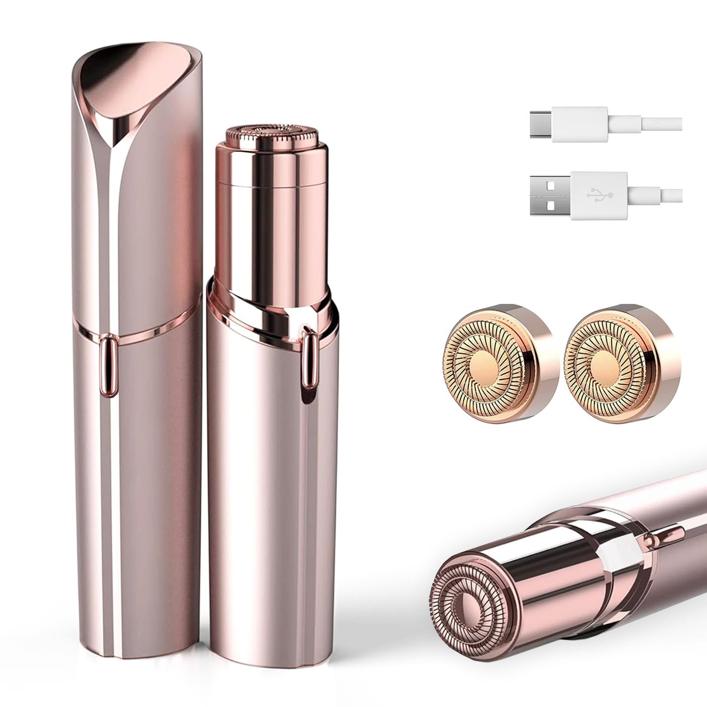 Facial Hair Removal for Women, Electric Painless Facial Hair Remover for Face, Lip, Chin with USB Rechargeable
