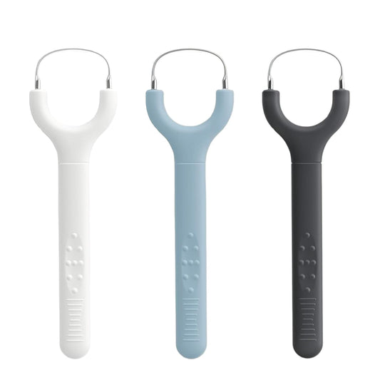 3-Pack Colorful Tongue Scraper for Adults, Stainless Steel, Metal Tongue Brush for Bad Breath, Oral Hygiene Tool, Easy to Use & Portable