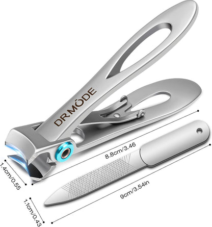Nail Clippers for Men Thick Nails -DRMODE Heavy Duty Large Toenail Clippers for Thick Nails with Wide Jaw Opening, Ultra Sharp Stainless Steel Finger Nail Clippers Cutter for Tough Nail Seniors Adult