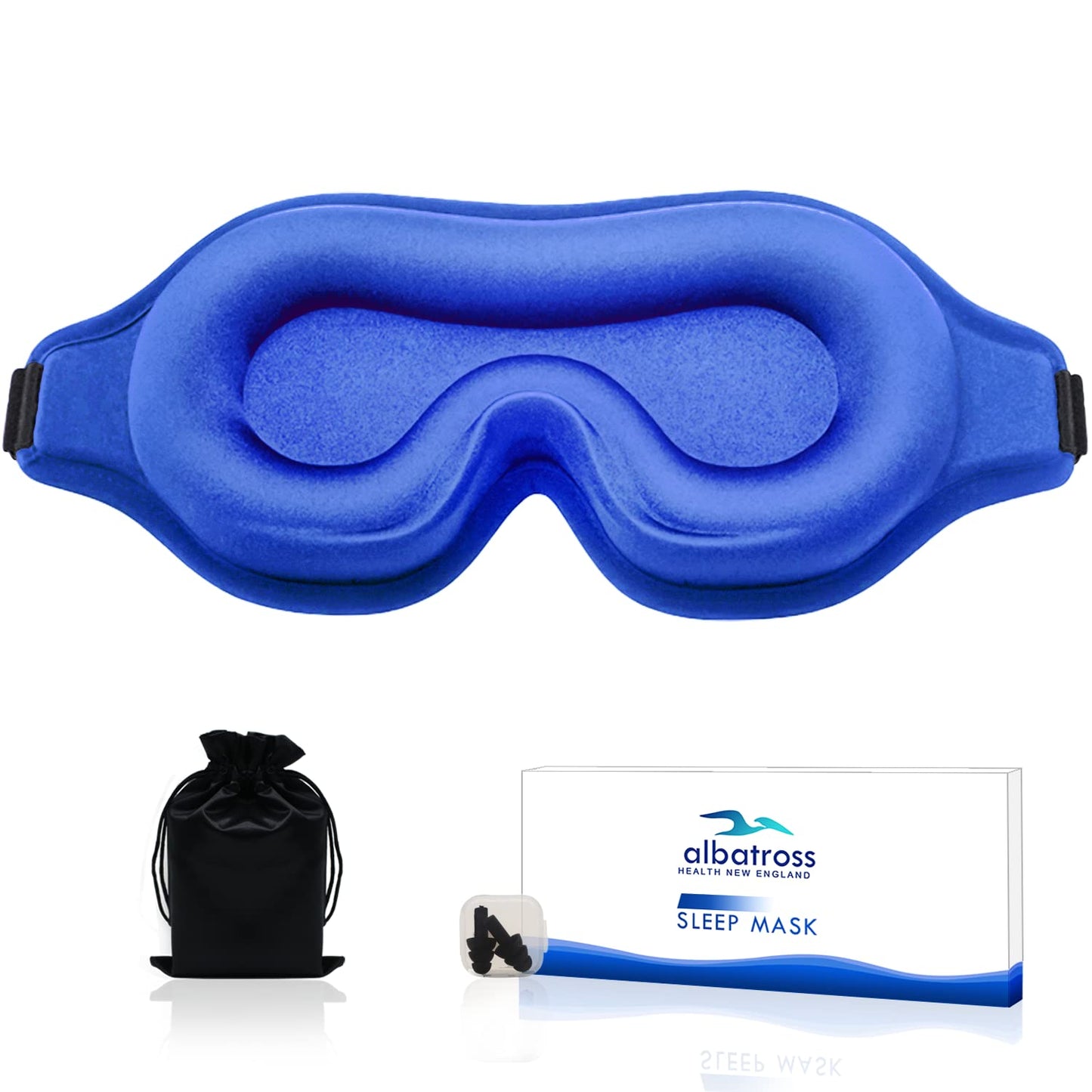 Sleep Eye Mask for Side Sleeper, Lash Extensions 3D Contoured Cup Sleeping Mask for Men Women, Travel Blackout Night Blindfold Eye Shade Cover with Adjustable Strap (Black-Side Sleeper)