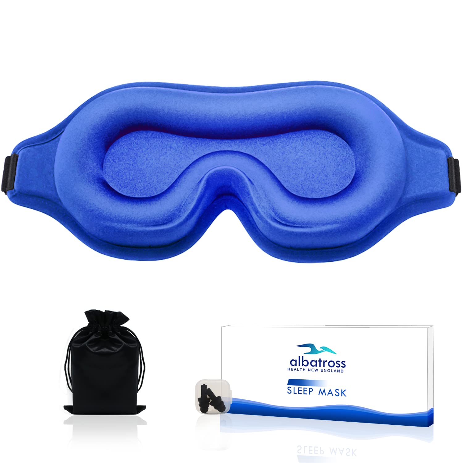 Sleep Eye Mask for Side Sleeper, Lash Extensions 3D Contoured Cup Sleeping Mask for Men Women, Travel Blackout Night Blindfold Eye Shade Cover with Adjustable Strap (Black-Side Sleeper)