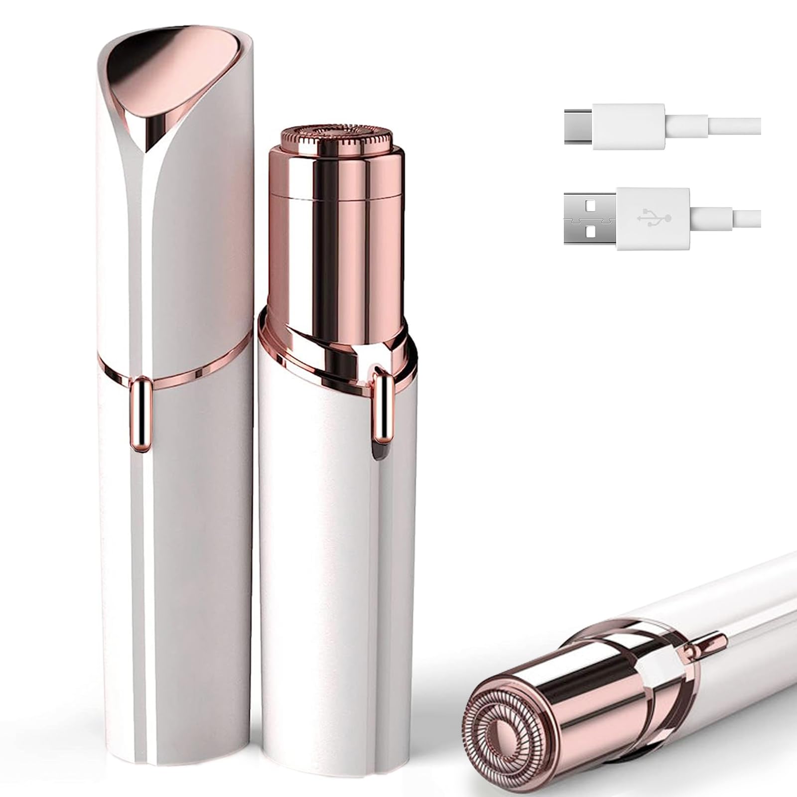 Facial Hair Removal for Women, Electric Painless Facial Hair Remover for Face, Lip, Chin with USB Rechargeable