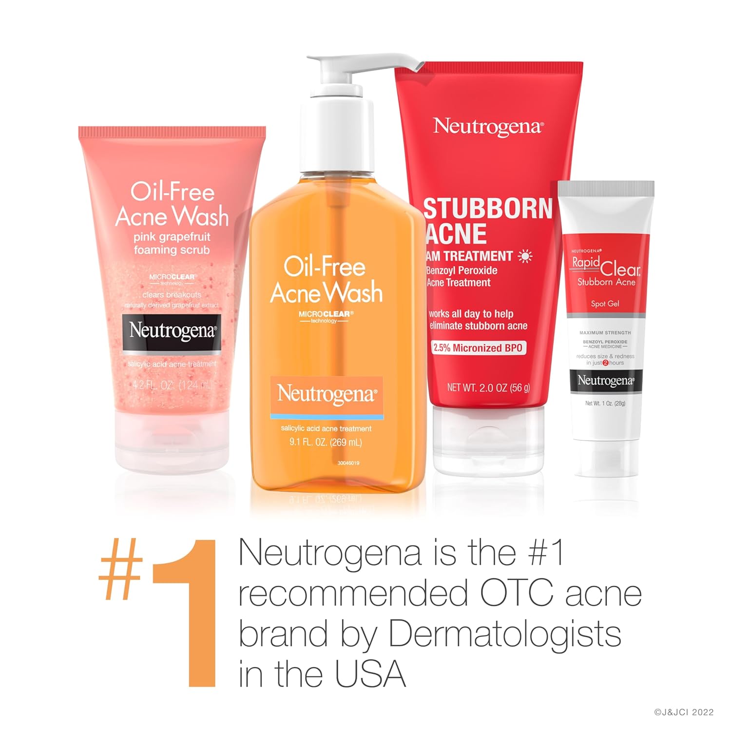 Neutrogena Rapid Clear Stubborn Acne Spot Treatment Gel with Maximum Strength 10% Benzoyl Peroxide Acne Treatment Medication, Pimple Cream for Acne Prone Skin Care, 1 oz