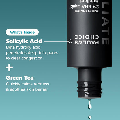 Paula's Choice SKIN PERFECTING 2% BHA Liquid Salicylic Acid Exfoliant-Facial Exfoliant for Blackheads, Enlarged Pores, Wrinkles & Fine Lines