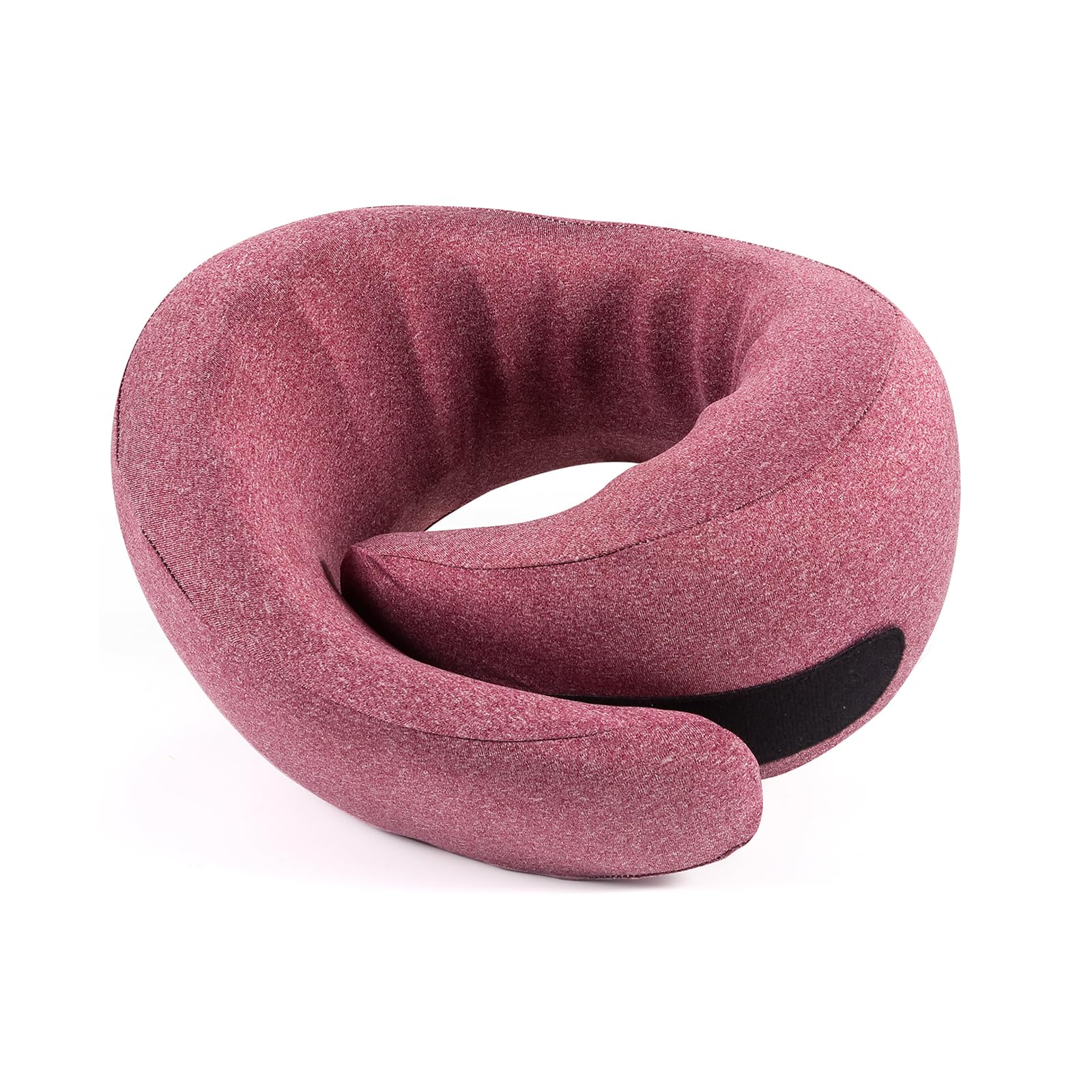 WANDER PLUS® Travel Pillow, 100% Pure Memory Foam Travel Neck Pillow Airplane Neck Support Ergonomic Design Best for Sleeping Plane Car Train Office Flight for Adults Grey